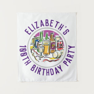 Celebration of Age 100th Birthday Tapestry