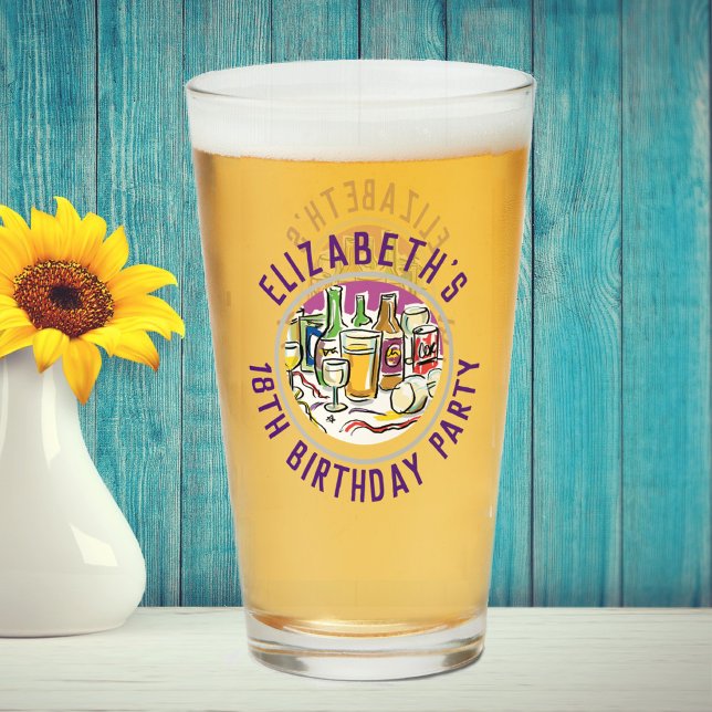 Celebration of Age 18th Birthday Glass (Creator Uploaded)