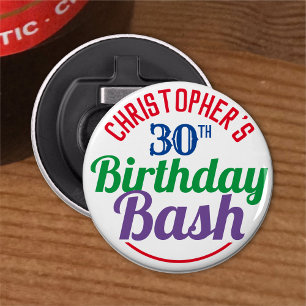 Celebration of Age 30th Birthday Bottle Opener