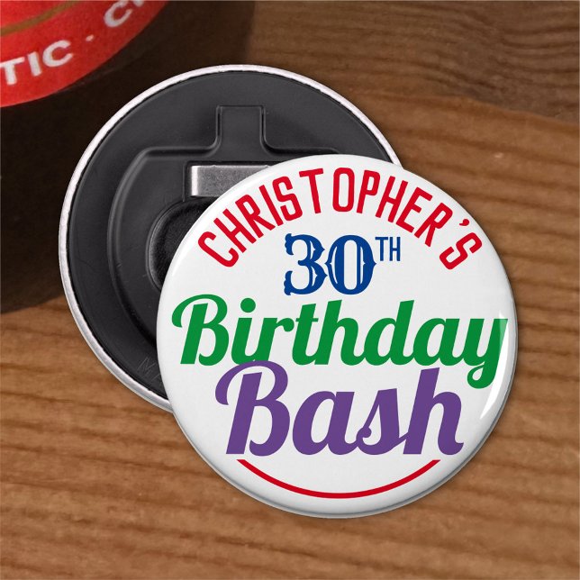 Celebration of Age 30th Birthday Bottle Opener (Creator Uploaded)