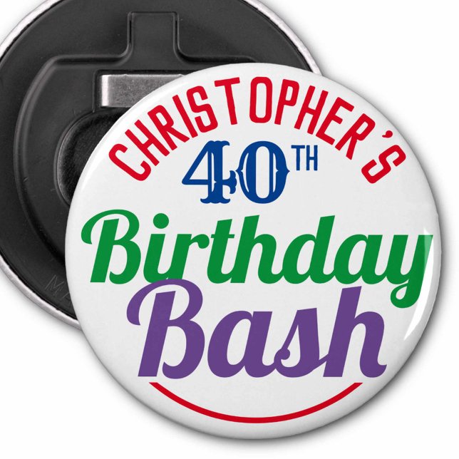 Celebration of Age 40th Birthday Bottle Opener (Creator Uploaded)