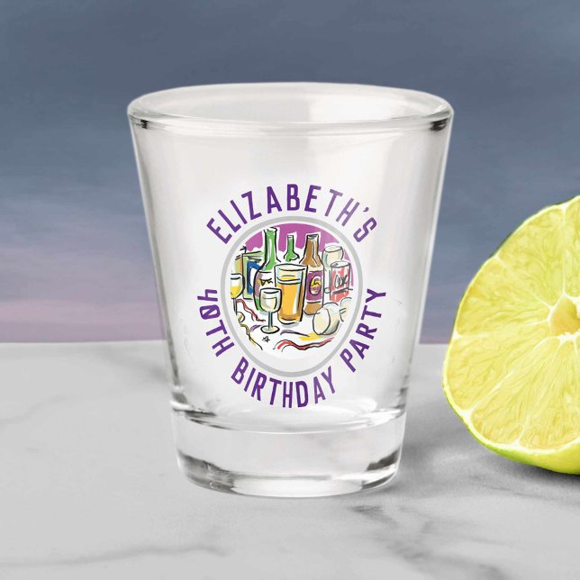 Celebration of Age 40th Birthday Shot Glass (Creator Uploaded)