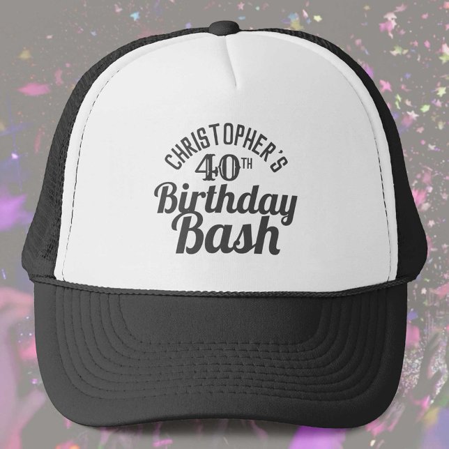 Celebration of Age 40th Birthday Trucker Hat (Creator Uploaded)