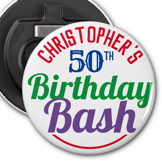 Celebration of Age 50th Birthday Bottle Opener (Creator Uploaded)