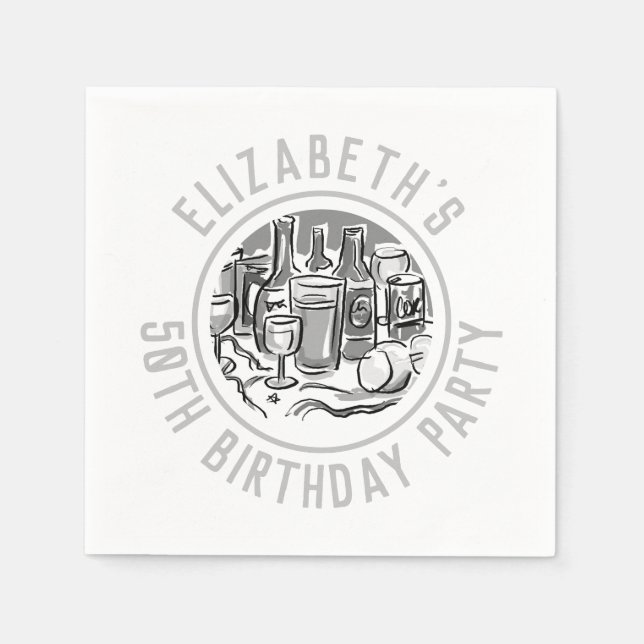 Celebration of Age 50th Birthday Napkin (Front)