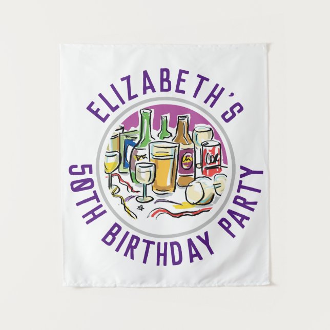 Celebration of Age 50th Birthday Tapestry (Front)