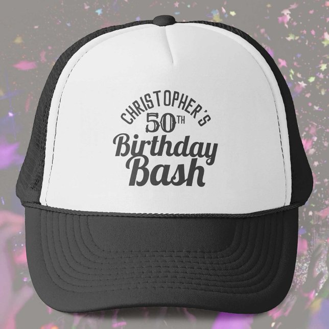 Celebration of Age 50th Birthday Trucker Hat (Creator Uploaded)