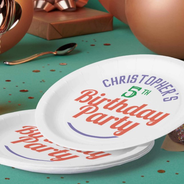 Celebration of Age 5th Birthday Paper Plates (Creator Uploaded)