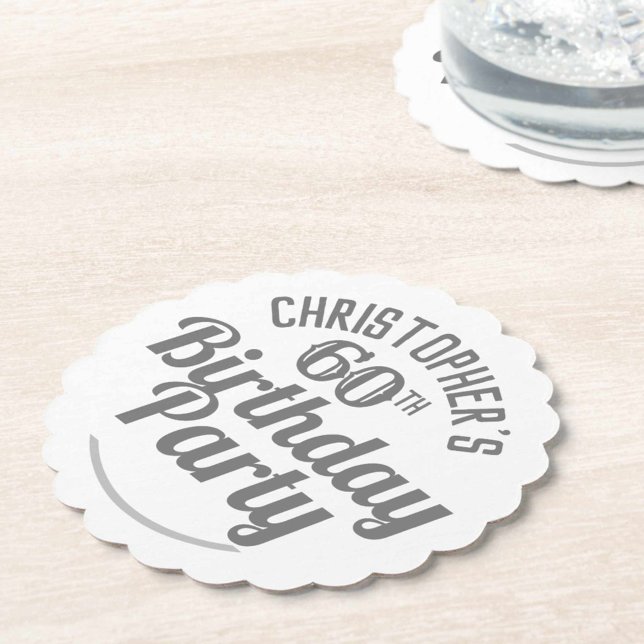 Celebration of Age 60th Birthday Paper Coaster (Creator Uploaded)