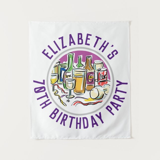 Celebration of Age 70th Birthday Tapestry (Front)