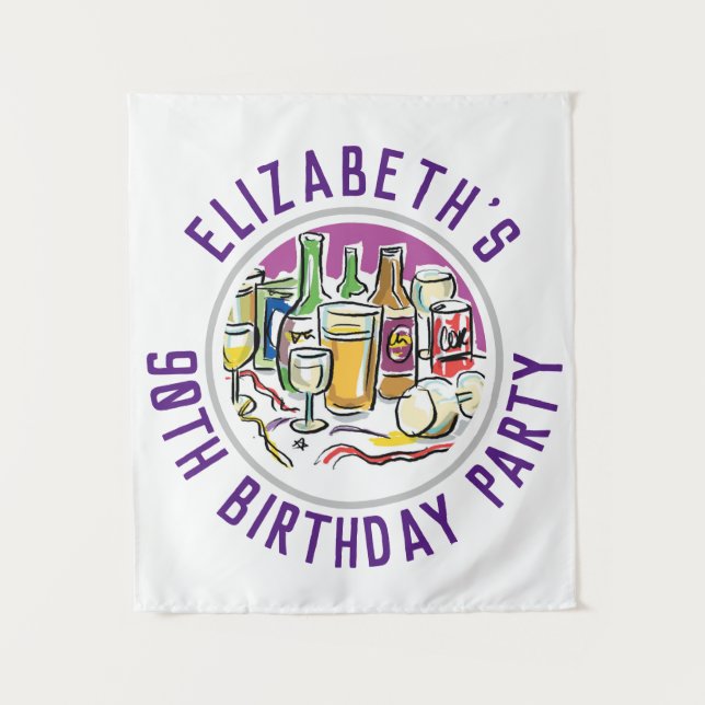 Celebration of Age 90th Birthday Tapestry (Front)