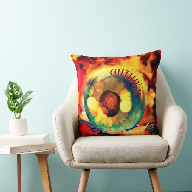 Celebration Of Fall Throw Pillow (Chair)