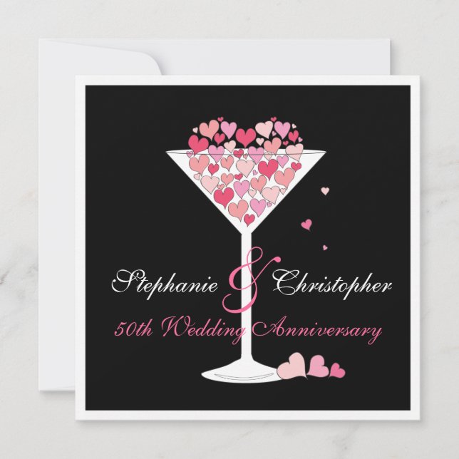 Celebration of Hearts Anniversary Party Invitation (Front)