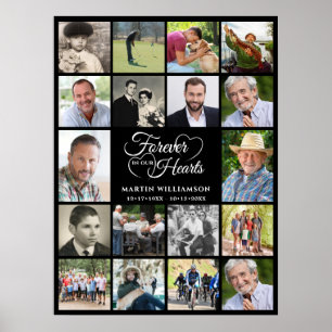 Celebration of Life 18 Photo Collage Funeral Poster