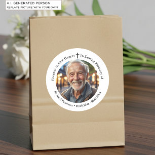 Celebration of Life 1 Special Photo  Classic Round Sticker