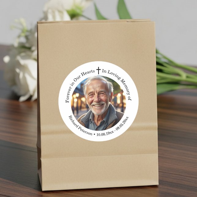 Celebration of Life 1 Special Photo  Classic Round Sticker (Creator Uploaded)