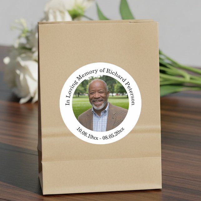 Celebration of Life 1 Special Photo Classic Round Sticker (Creator Uploaded)