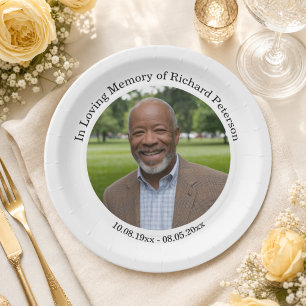 Celebration of Life 1 Special Photo  Paper Plate
