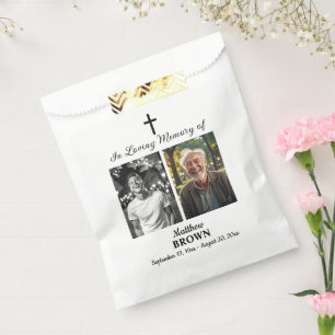 Celebration Of Life 2 Photos Funeral White Favour Bags