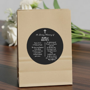 Celebration Of Life Bible Verse Funeral Classic Round Sticker