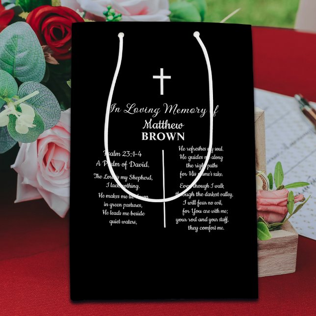Celebration Of Life Bible Verse Funeral Medium Gift Bag (Creator Uploaded)