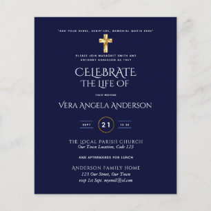 Celebration of Life Catholic Funeral Memorial Inv.