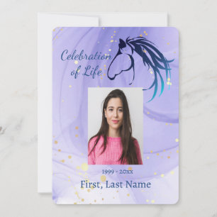 Celebration of Life Classic Horse Logo Invitation