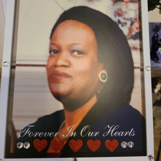 Celebration of Life Customize Photo tabletop  Pedestal Sign