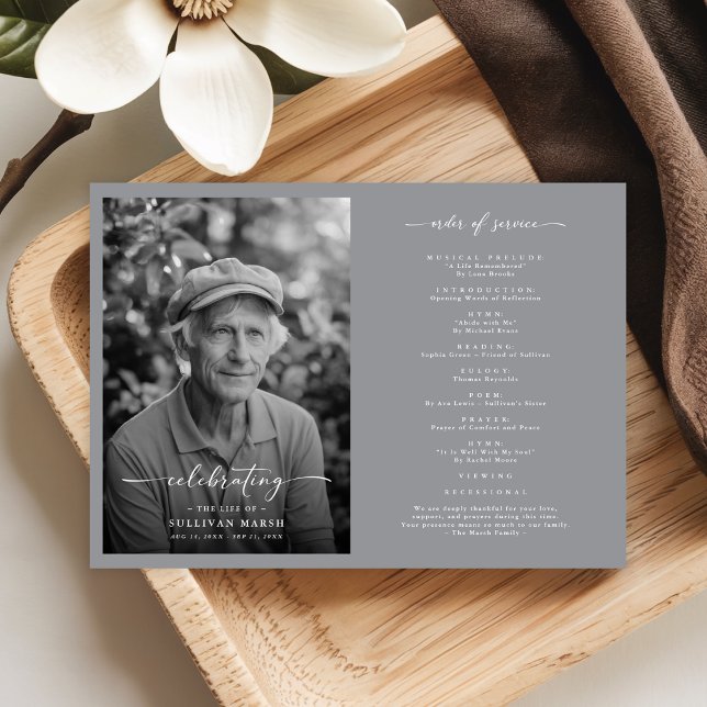 Celebration of Life | Elegant Black & White Photo Programme (Creator Uploaded)