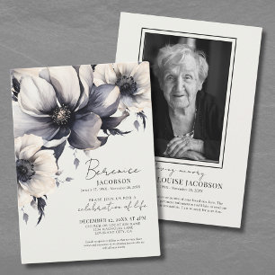  Celebration Of Life Elegant Memorial Service Invitation