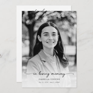 Celebration of life Elegant Photo Memorial Funeral Programme