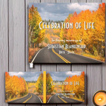 Celebration Of Life Fall Roadside Scene Memorial 