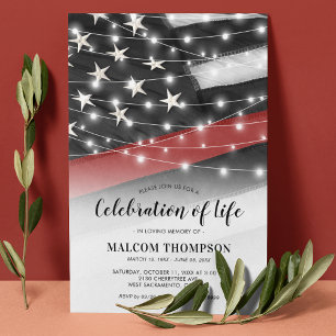 Celebration of Life Firefighter Memorial Invitation