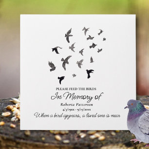 Celebration of Life Funeral Favors Bird Seed Envelope
