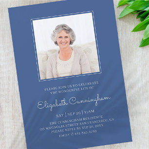Celebration of Life Funeral Memorial Classic Photo Invitation