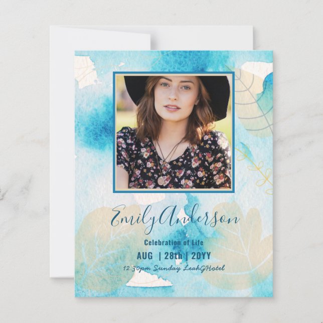 CELEBRATION OF LIFE Funeral Memorial PHOTO Budget (Front)