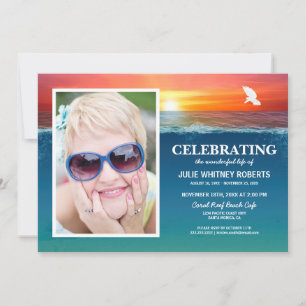 Celebration of Life   Funeral Memorial Photo Invitation