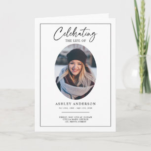 Celebration of Life Funeral Memorial Photo  Programme