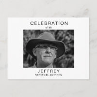 Celebration of Life Gathering B/W Photo Invitation