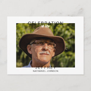 Celebration of Life Gathering Photo Invitation Postcard