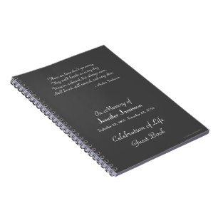 Celebration of Life Guest Book CHOOSE YOUR COLOR