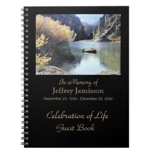 Celebration of Life Guest Book, Colorado River  Spiral Notebook