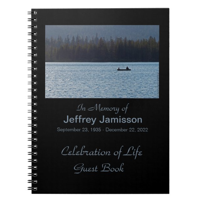 Celebration of Life Guest Book, Fishermen Notebook (Front)