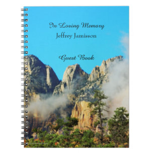 Celebration of Life Guest Book, Zion National Park Spiral Notebook