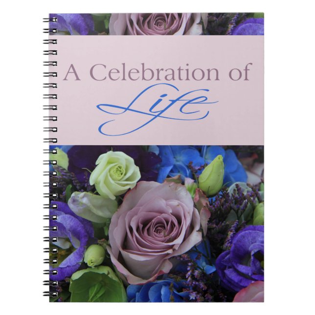 Celebration of Life guestbook Spiral Notebook (Front)
