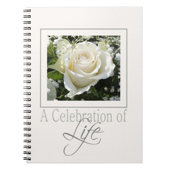 Celebration of Life guestbook Spiral Notebook (Front)