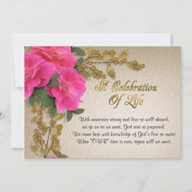 Celebration of life Invitation (Front)