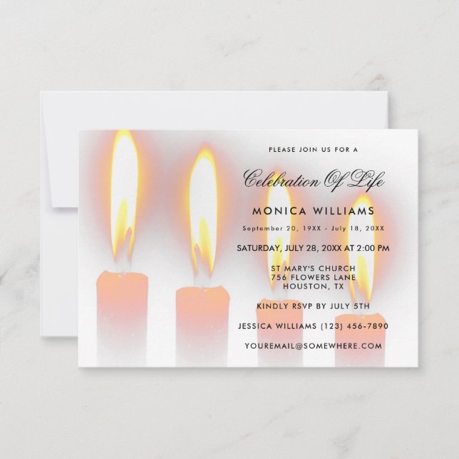 Celebration Of Life Invitation (Front)