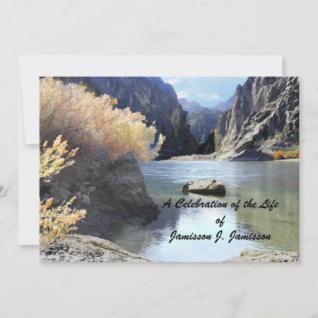 Celebration of Life Invitation Beautiful Scenery (Front)