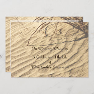 Celebration of Life Invitation, Desert Sands Invitation
